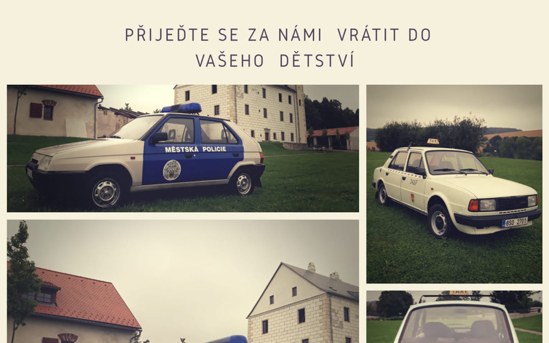 Skutečná auta v muzeu.